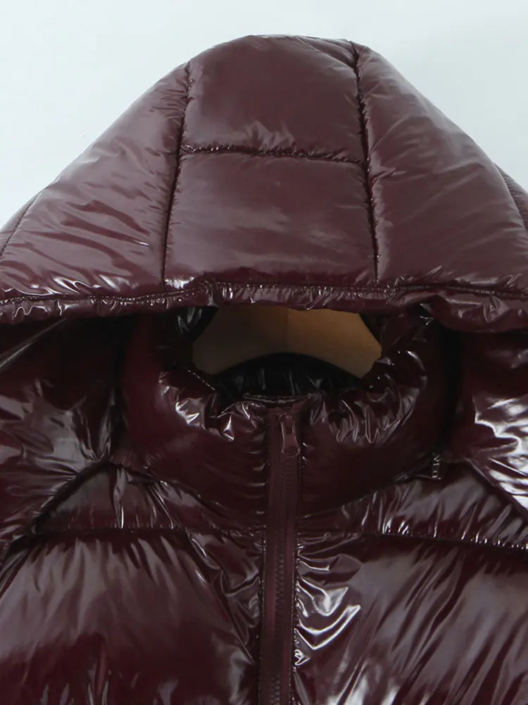 Violeta | Glossy Hooded Parka