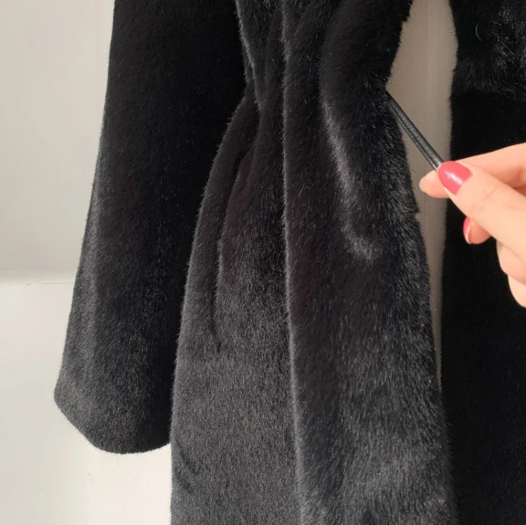 Vivienne | Long Faux Mink Coat
