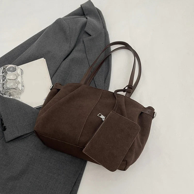 Maribel | Suede Bucket Tote