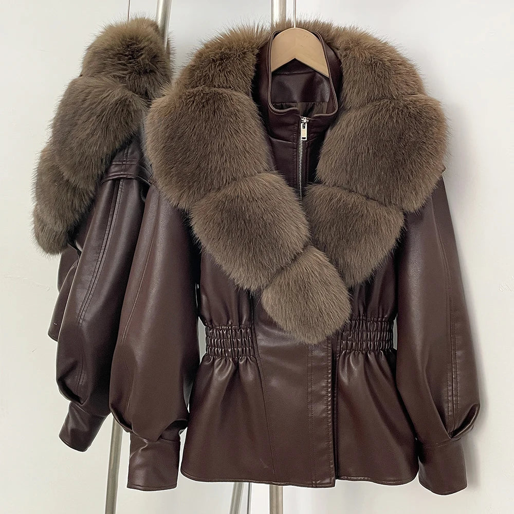 Agnes | Faux Fur Leather Jacket