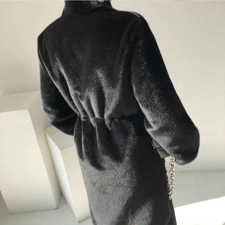 Vivienne | Long Faux Mink Coat