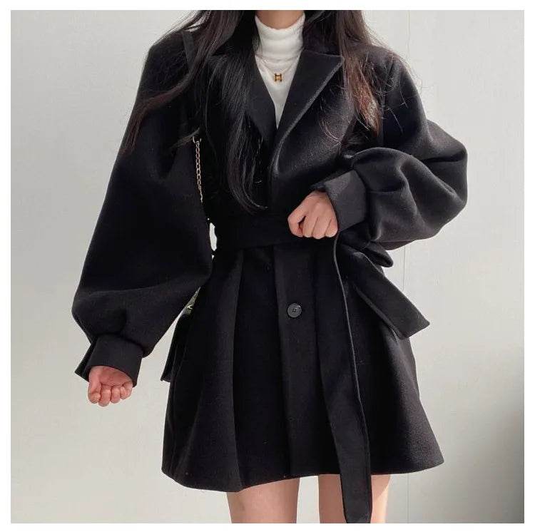 Isadora | Lace-Up Wool Coat