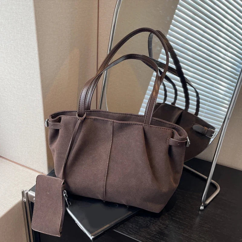 Maribel | Suede Bucket Tote