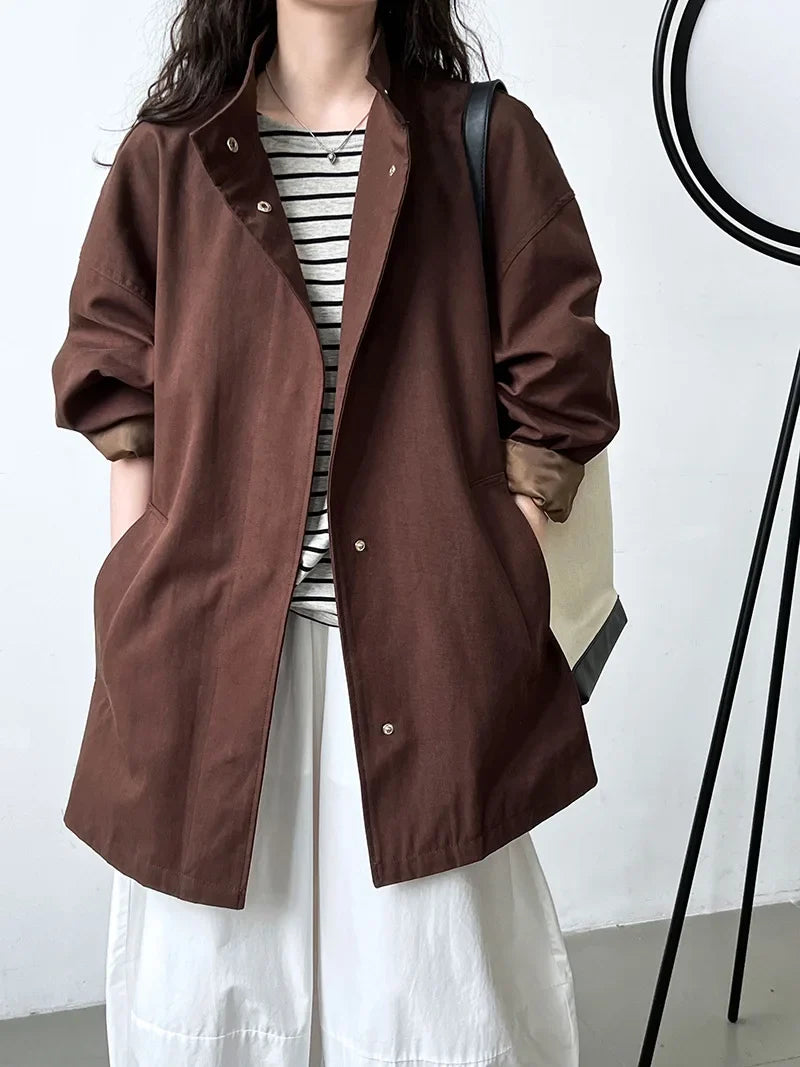 Elodie | Short Lapel Trench Coat