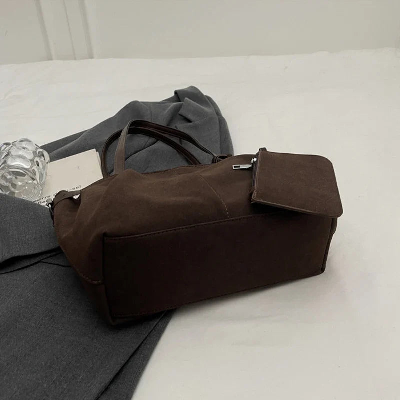 Maribel | Suede Bucket Tote
