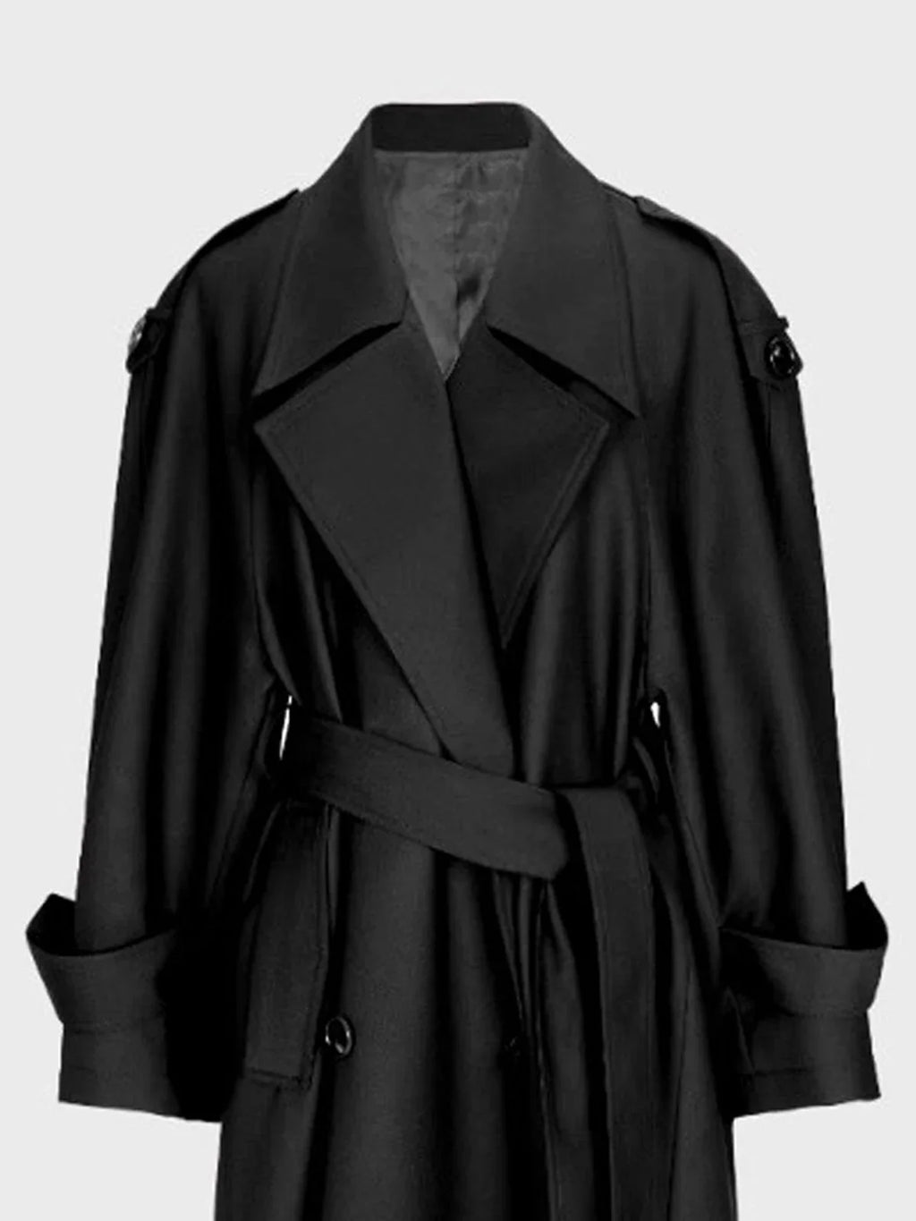 Sophia | Double Breasted Long Trench Coat