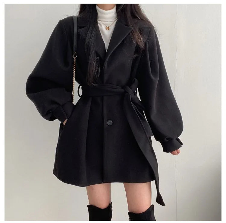 Isadora | Lace-Up Wool Coat