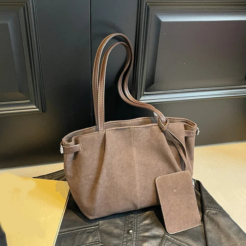 Maribel | Suede Bucket Tote