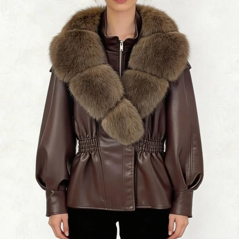 Agnes | Faux Fur Leather Jacket