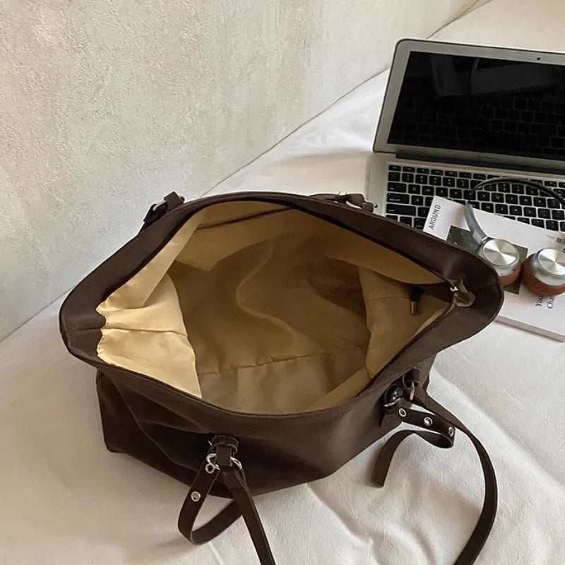 Mirella | Suede Buckle Tote Bag
