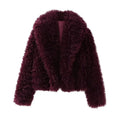 Amara | Burgundy Faux Fur Cardigan