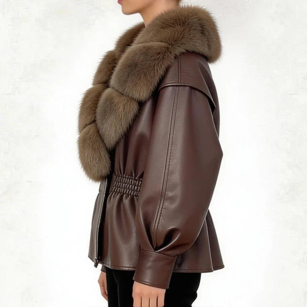 Agnes | Faux Fur Leather Jacket