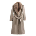 Amelie | Belted Fur-Collar Coat