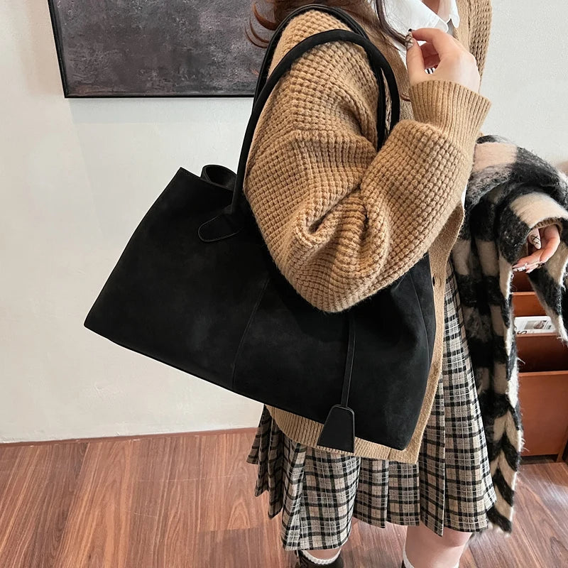 Margot | Faux Suede Shoulder Bag
