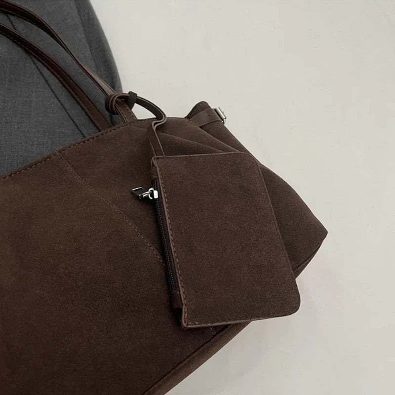 Maribel | Suede Bucket Tote