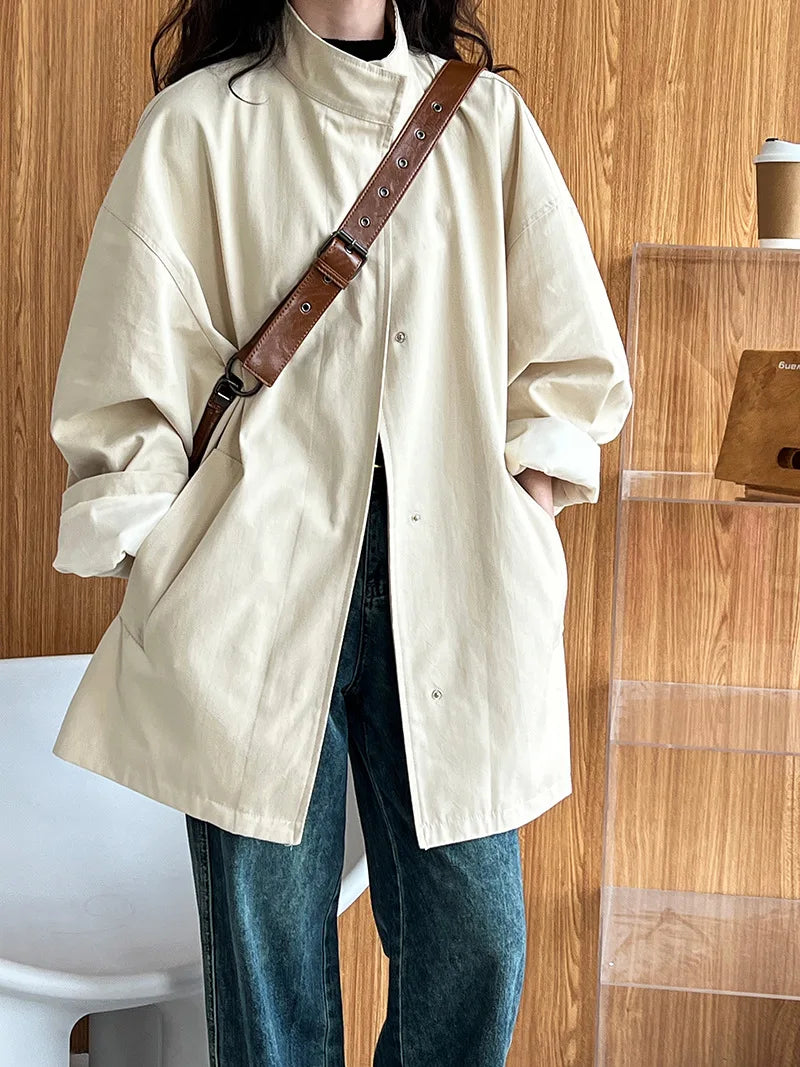 Elodie | Short Lapel Trench Coat