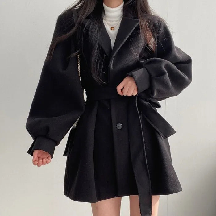 Isadora | Lace-Up Wool Coat