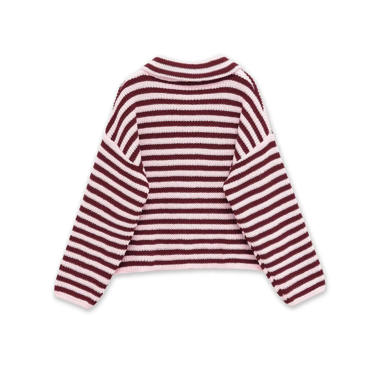 Rosalie | Striped Zip-Up Cardigan
