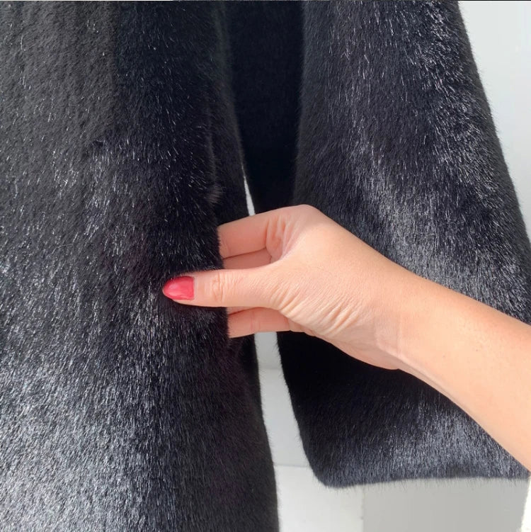 Vivienne | Long Faux Mink Coat