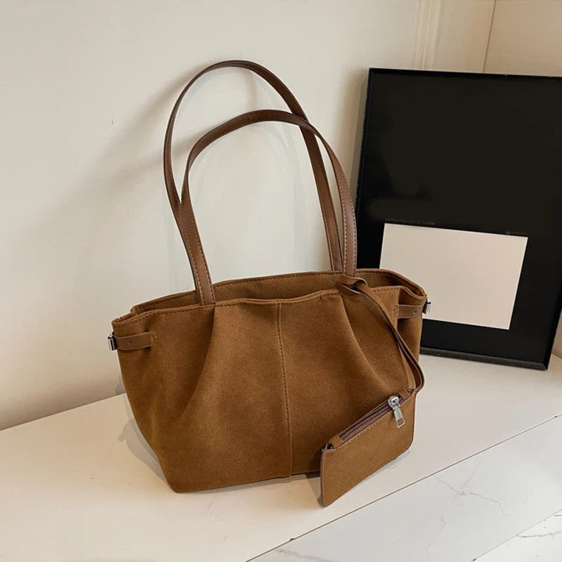 Maribel | Suede Bucket Tote
