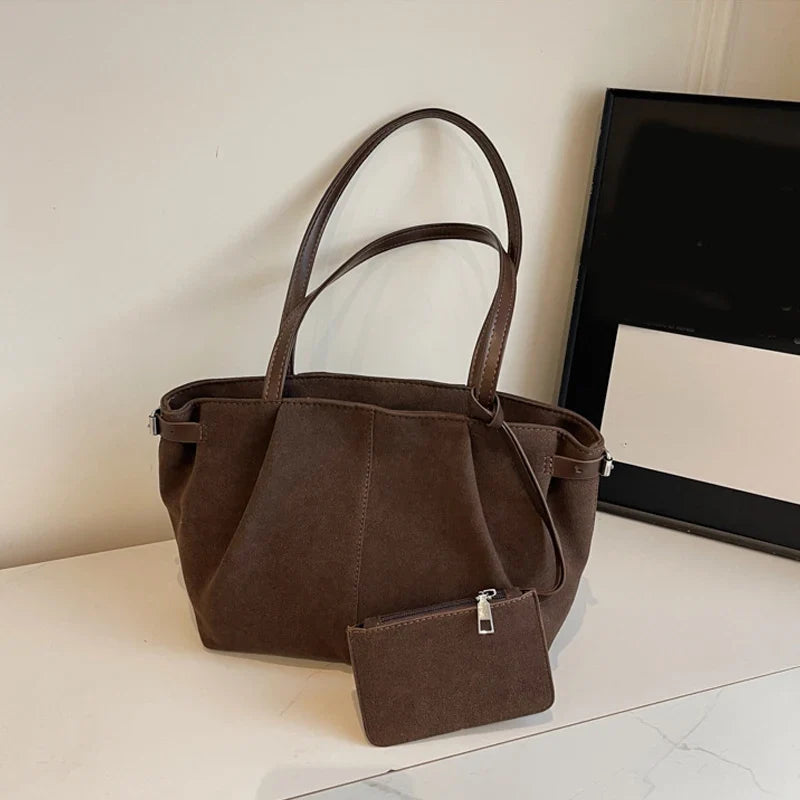 Maribel | Suede Bucket Tote