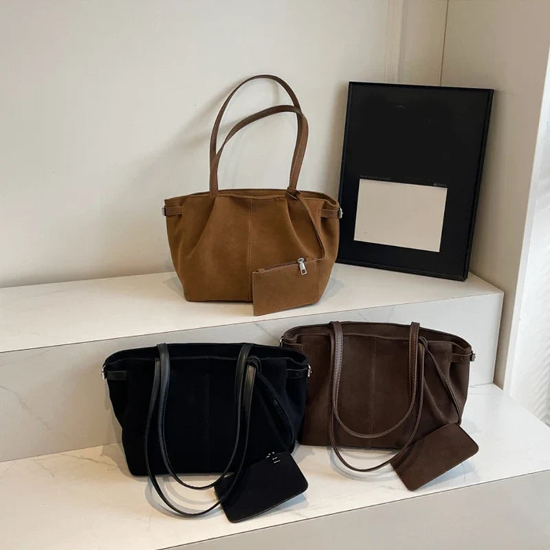 Maribel | Suede Bucket Tote