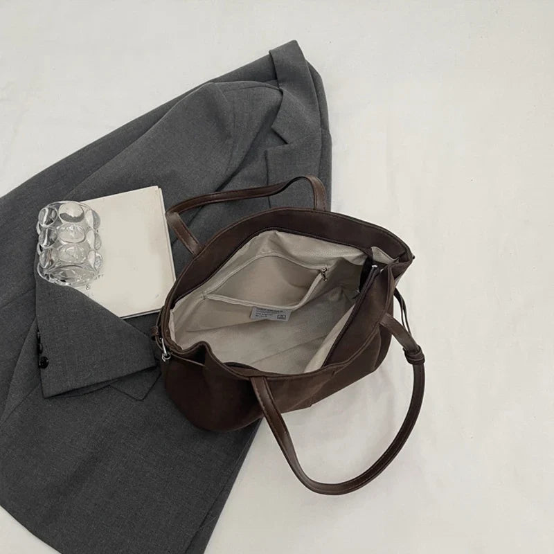 Maribel | Suede Bucket Tote