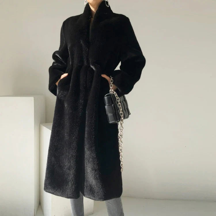 Vivienne | Long Faux Mink Coat