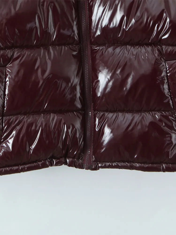 Violeta | Glossy Hooded Parka