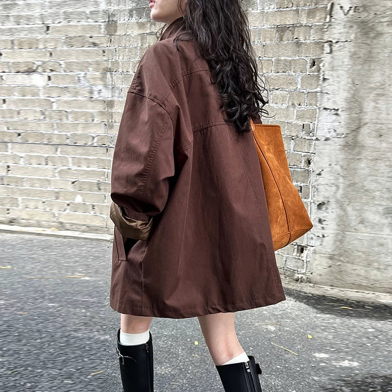 Elodie | Short Lapel Trench Coat
