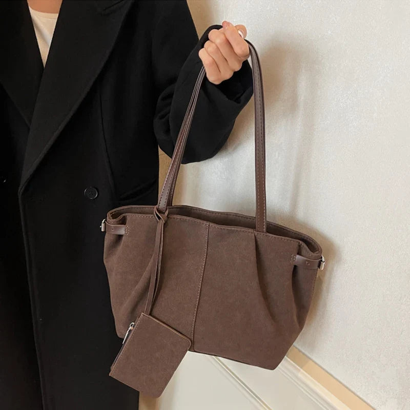Maribel | Suede Bucket Tote