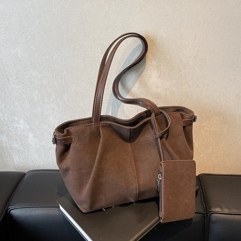 Maribel | Suede Bucket Tote