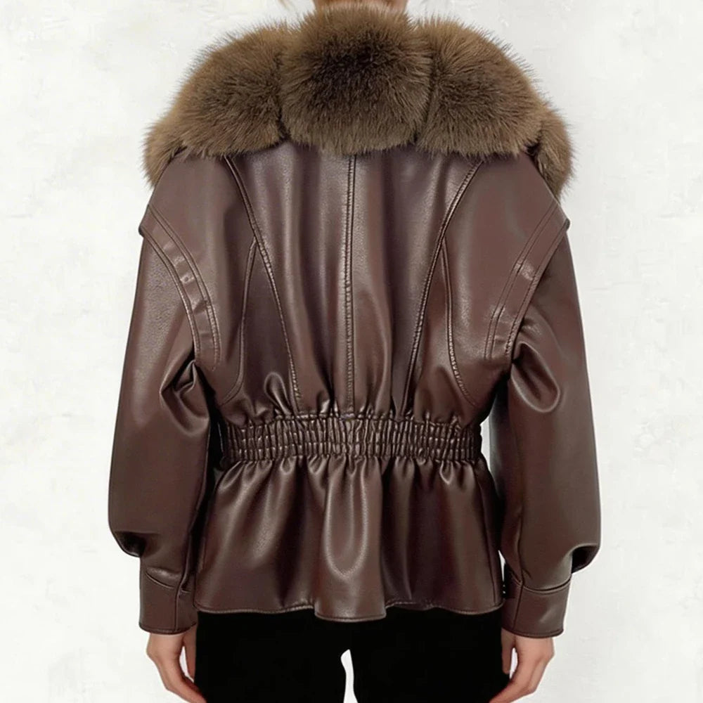 Agnes | Faux Fur Leather Jacket