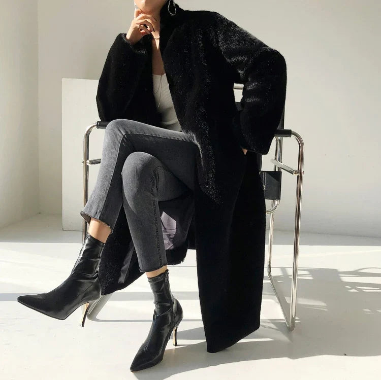 Vivienne | Long Faux Mink Coat