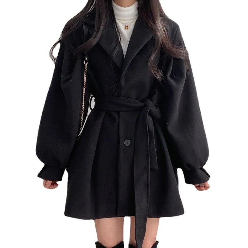 Isadora | Lace-Up Wool Coat