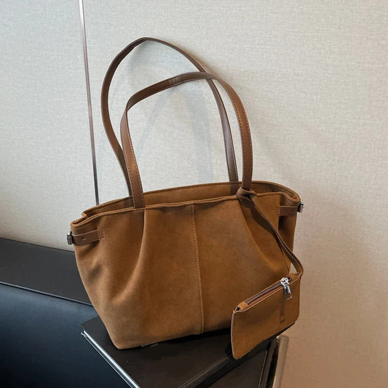 Maribel | Suede Bucket Tote