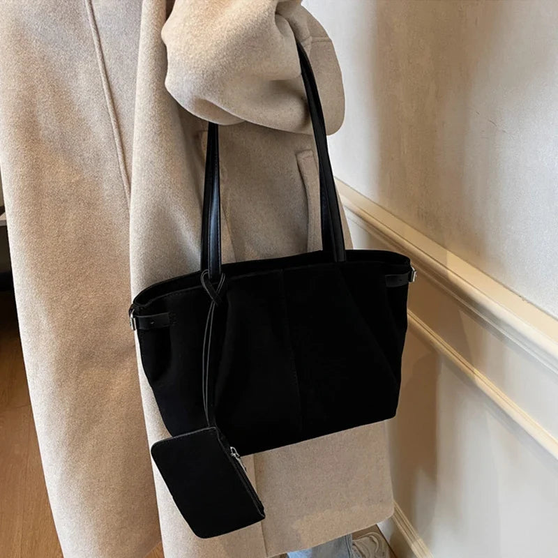 Maribel | Suede Bucket Tote