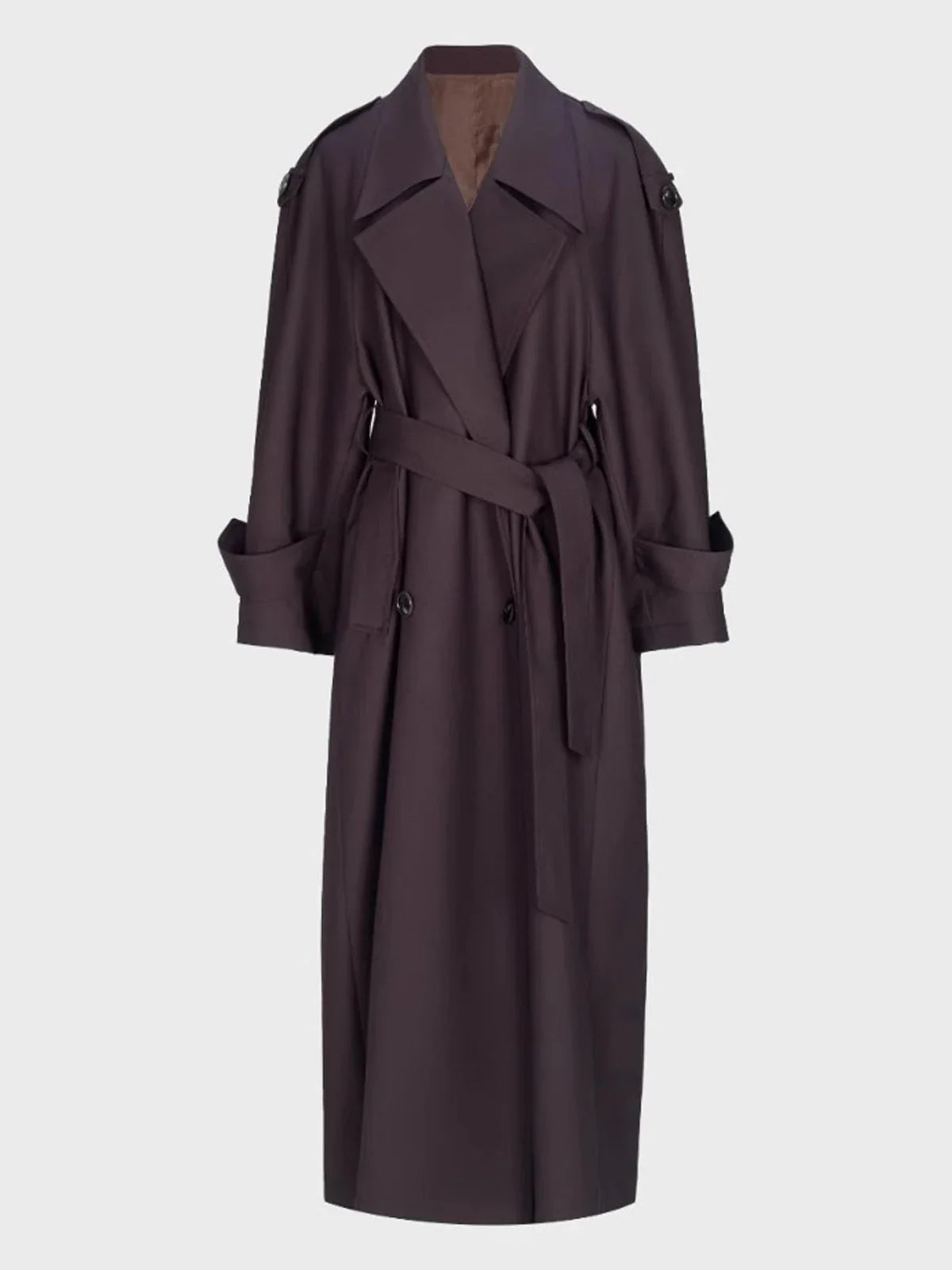Sophia | Double Breasted Long Trench Coat