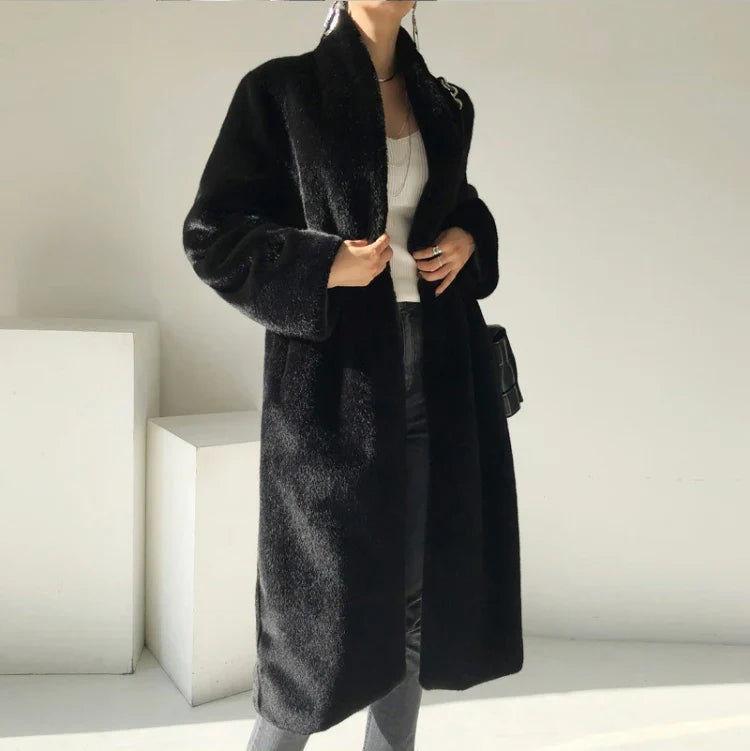 Vivienne | Long Faux Mink Coat