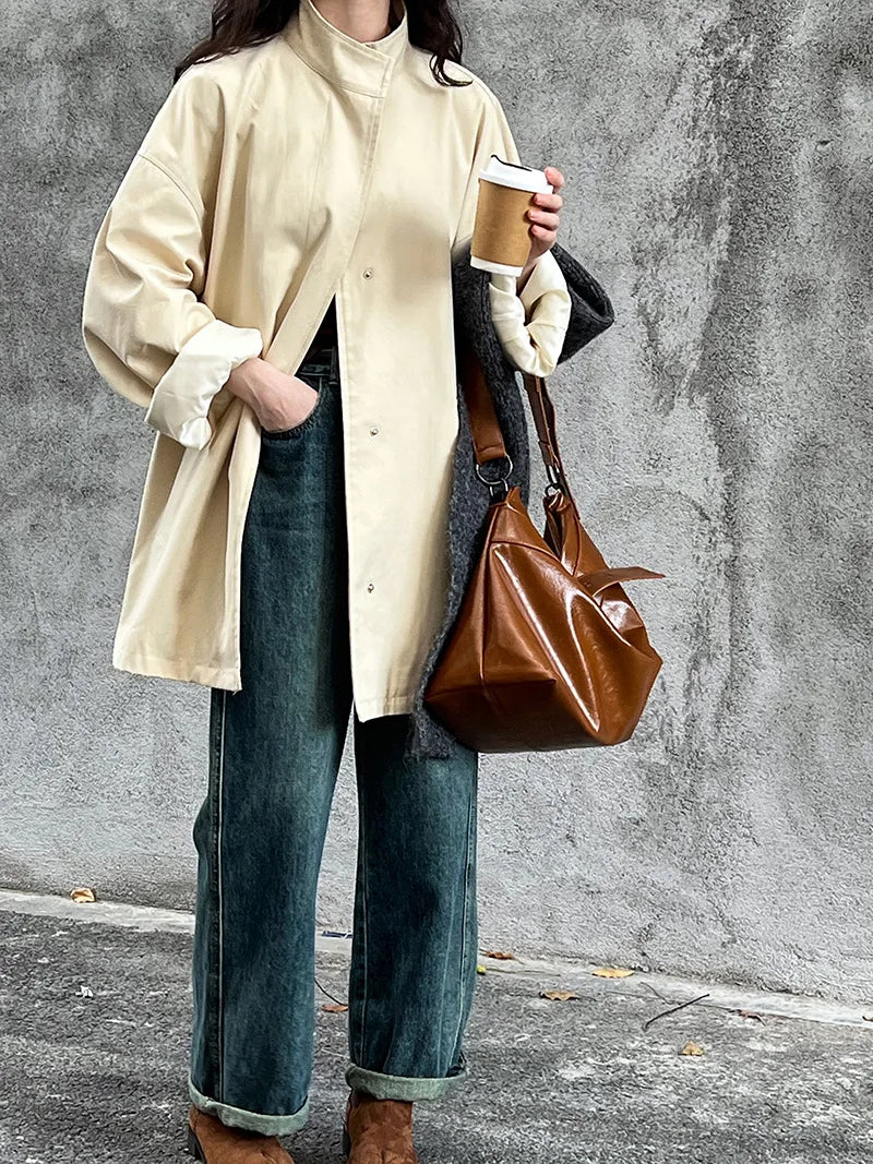 Elodie | Short Lapel Trench Coat