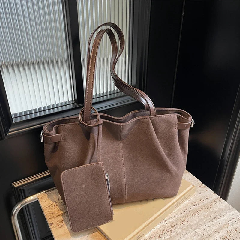 Maribel | Suede Bucket Tote