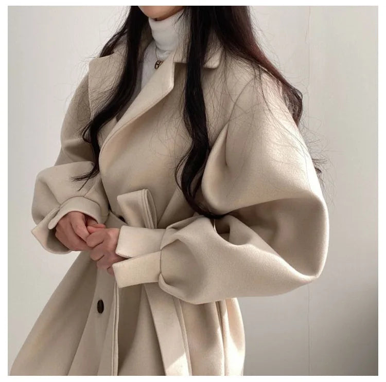 Isadora | Lace-Up Wool Coat