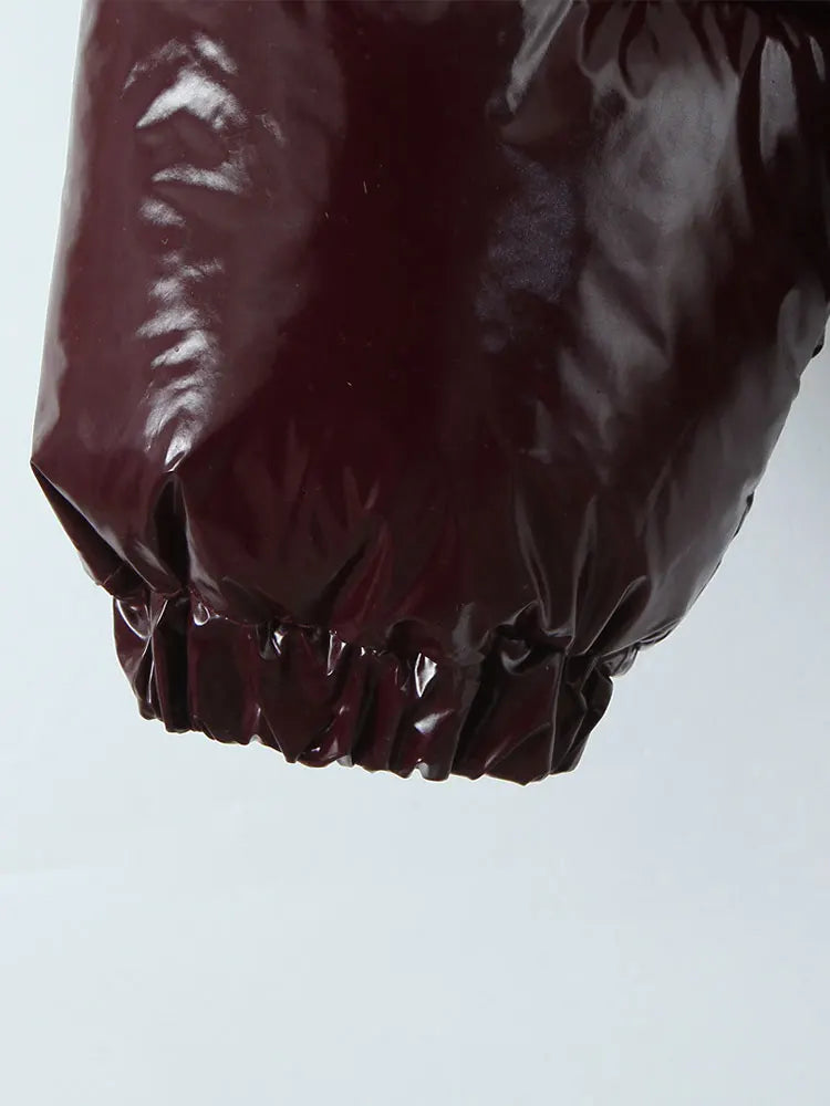 Violeta | Glossy Hooded Parka