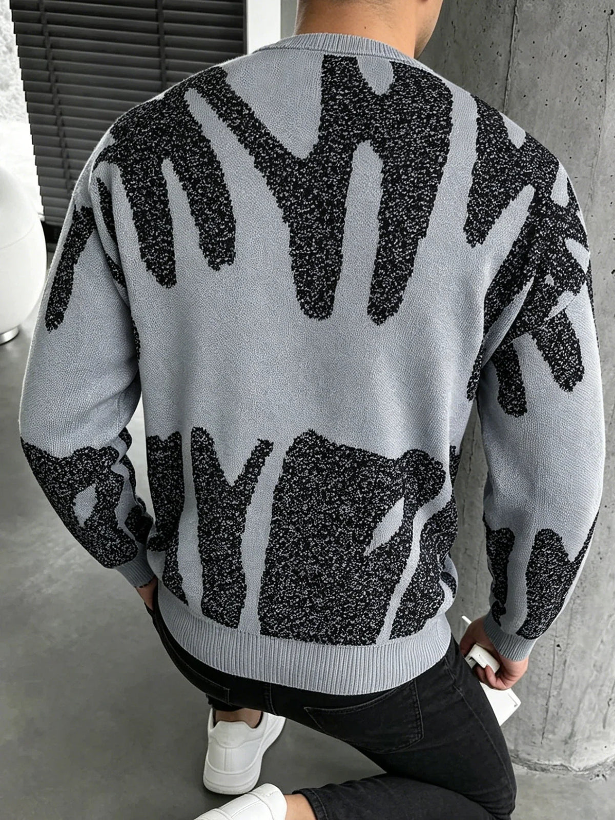 Milo | Abstract Jacquard Knit Sweater