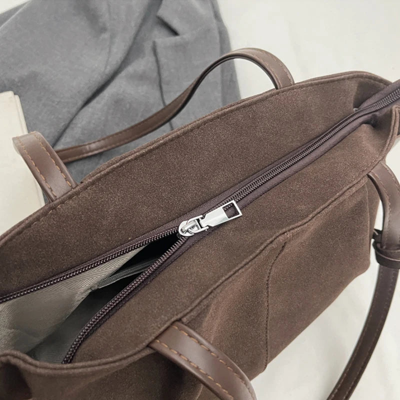Maribel | Suede Bucket Tote