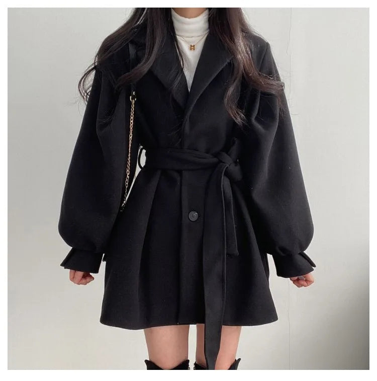 Isadora | Lace-Up Wool Coat