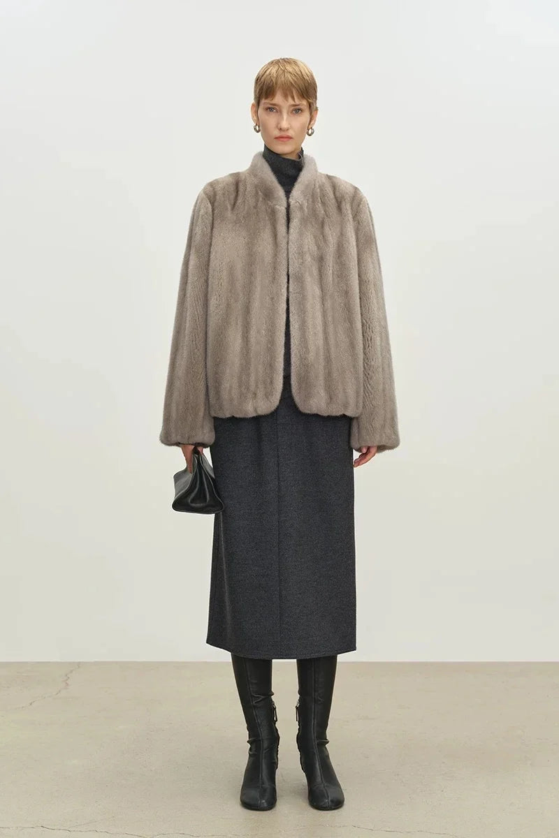 Clara | Luxe Faux Mink Jacket