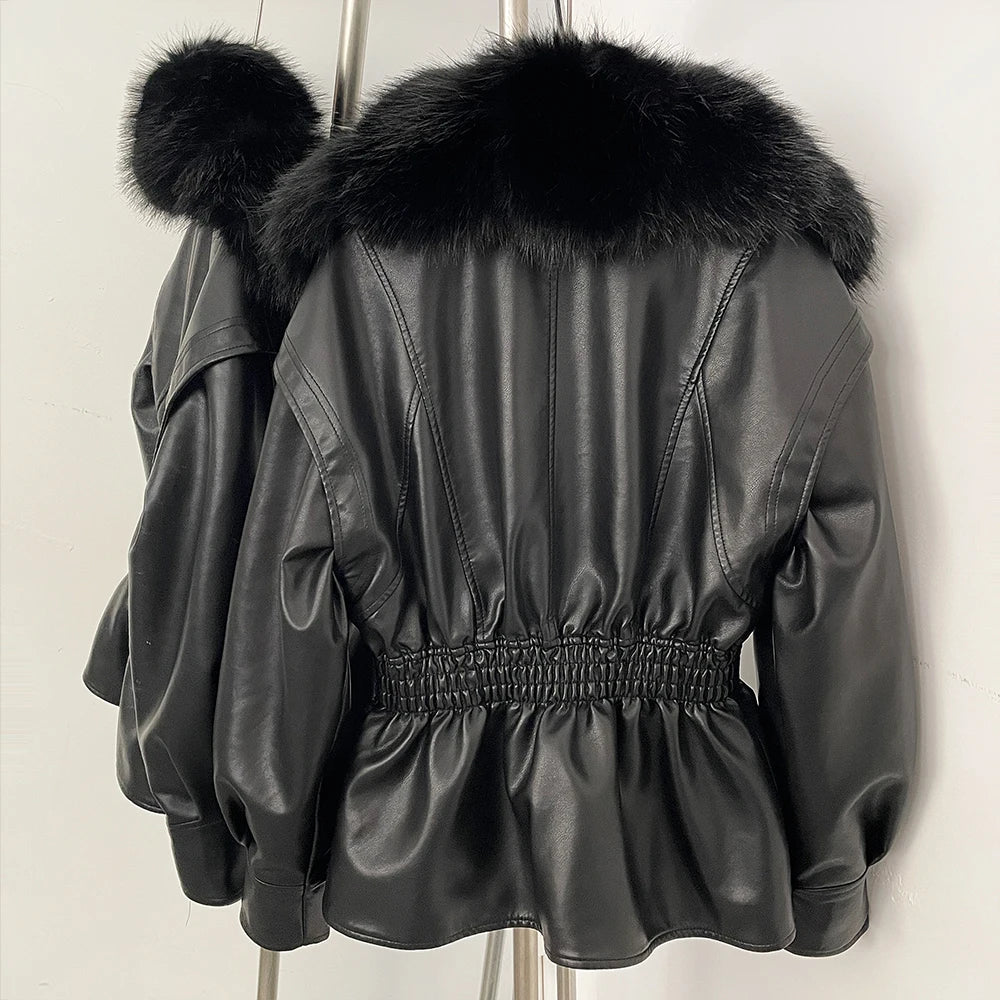 Agnes | Faux Fur Leather Jacket