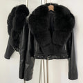 Alessia | Faux Fur Leather Jacket