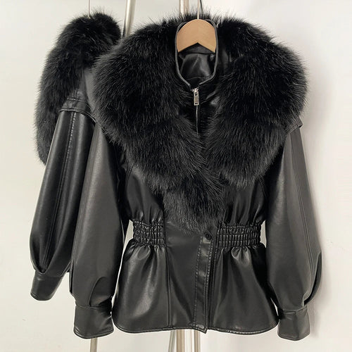 Agnes Faux Fur Leather Jacket